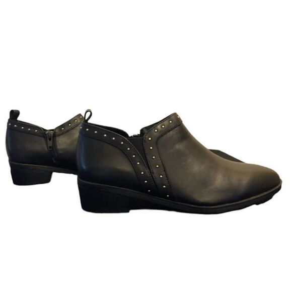 NEW BELLA VITA Lorraine Black Leather Stud Detail Ankle Boots Booties - 10 - Picture 9 of 10